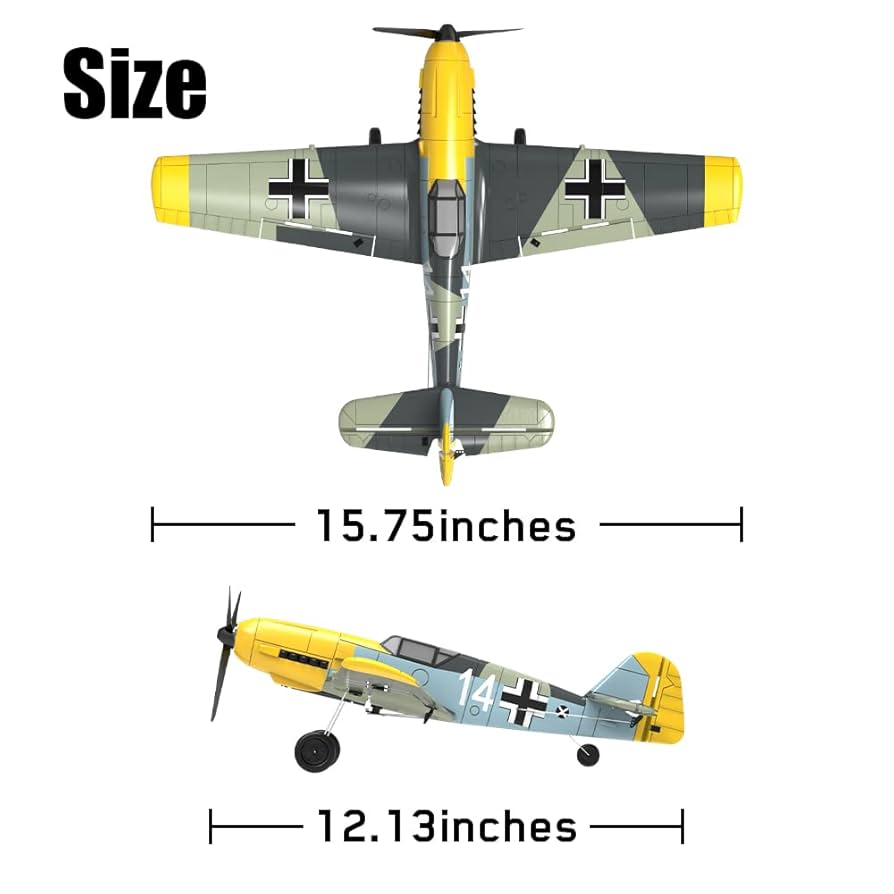 FLYCOLOR BF109 RC Airplane 2.4Ghz 4CH Remote Control